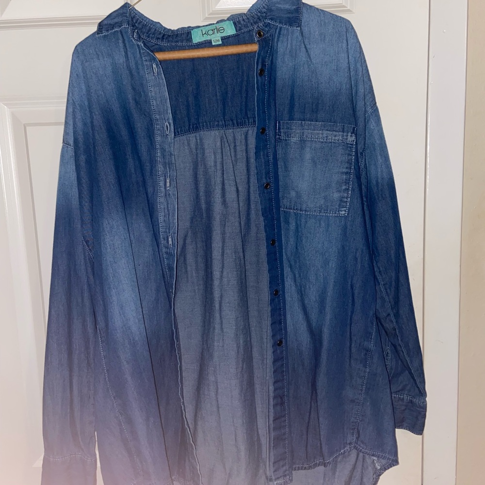 Denim button down shirt
